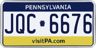 PA license plate JQC6676