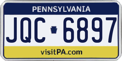 PA license plate JQC6897