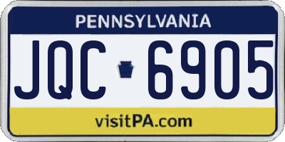 PA license plate JQC6905