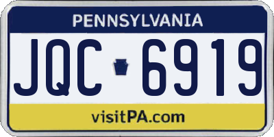 PA license plate JQC6919