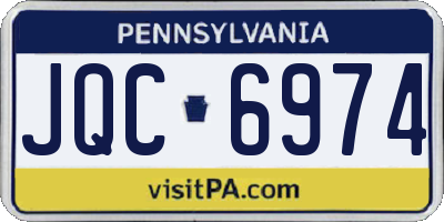 PA license plate JQC6974