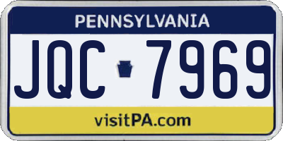 PA license plate JQC7969