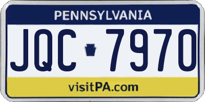 PA license plate JQC7970