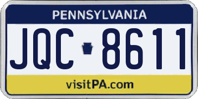 PA license plate JQC8611