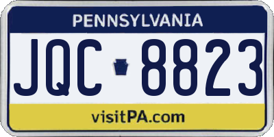 PA license plate JQC8823