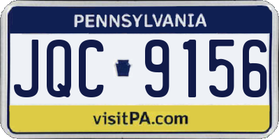 PA license plate JQC9156