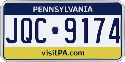 PA license plate JQC9174