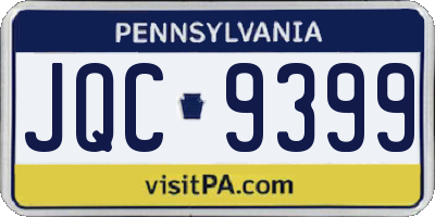 PA license plate JQC9399