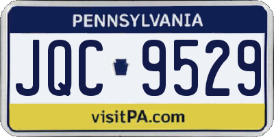 PA license plate JQC9529