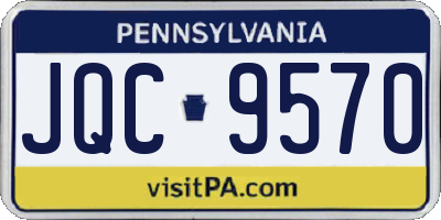 PA license plate JQC9570
