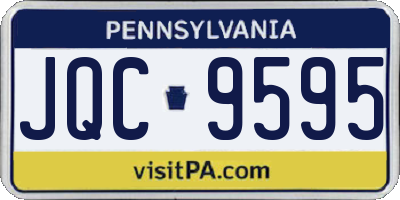 PA license plate JQC9595