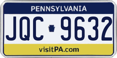 PA license plate JQC9632