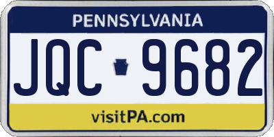 PA license plate JQC9682