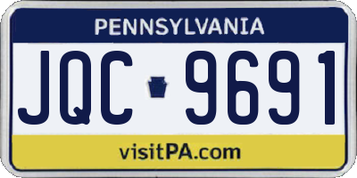 PA license plate JQC9691