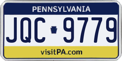PA license plate JQC9779