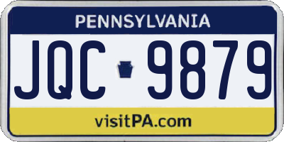 PA license plate JQC9879