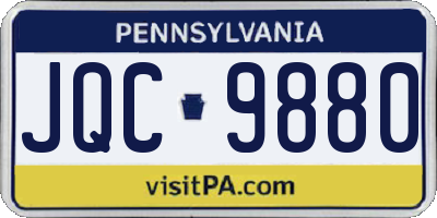 PA license plate JQC9880