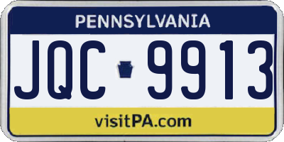 PA license plate JQC9913
