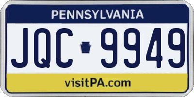 PA license plate JQC9949