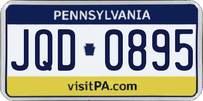 PA license plate JQD0895