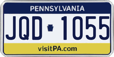 PA license plate JQD1055