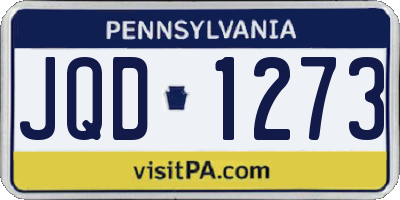 PA license plate JQD1273