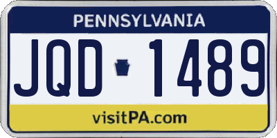 PA license plate JQD1489