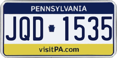PA license plate JQD1535