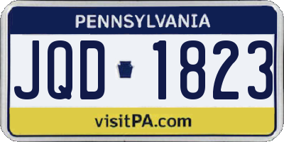PA license plate JQD1823