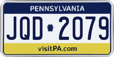 PA license plate JQD2079