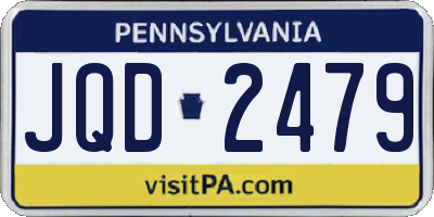 PA license plate JQD2479