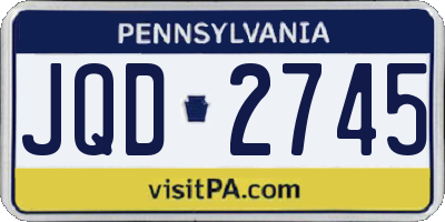 PA license plate JQD2745