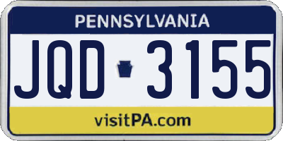 PA license plate JQD3155
