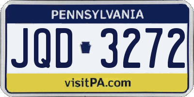 PA license plate JQD3272