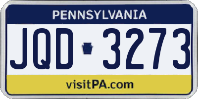 PA license plate JQD3273