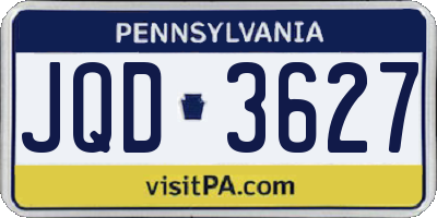 PA license plate JQD3627