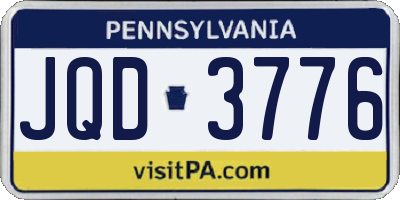 PA license plate JQD3776