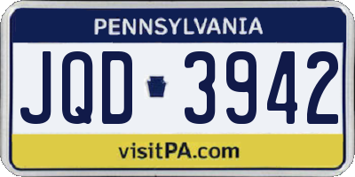 PA license plate JQD3942