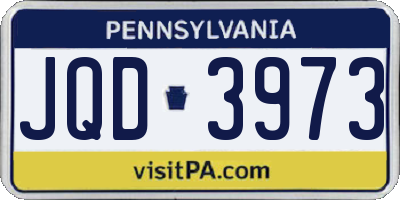 PA license plate JQD3973