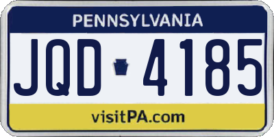 PA license plate JQD4185