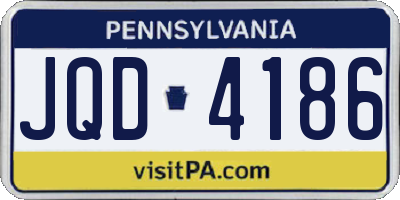 PA license plate JQD4186