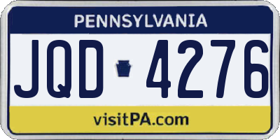 PA license plate JQD4276