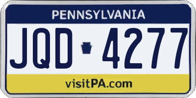 PA license plate JQD4277