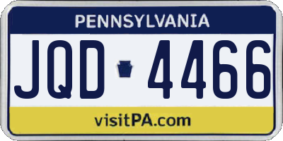 PA license plate JQD4466
