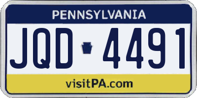 PA license plate JQD4491