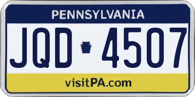 PA license plate JQD4507
