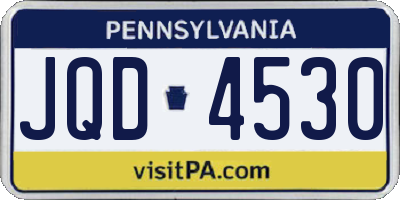PA license plate JQD4530