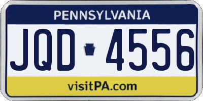 PA license plate JQD4556