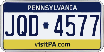 PA license plate JQD4577