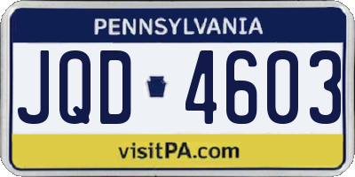 PA license plate JQD4603